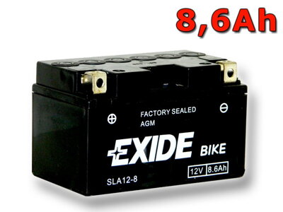 Motobaterie EXIDE BIKE Factory Sealed 8,6Ah, 12V, 150A, SLA12-8
