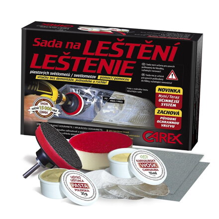 CAREX - sada na RENOVACI plastových světlometů (VELKÁ)