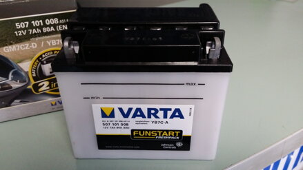 Motobaterie Varta 12V 7Ah GM7CZ-3D YB7C-A