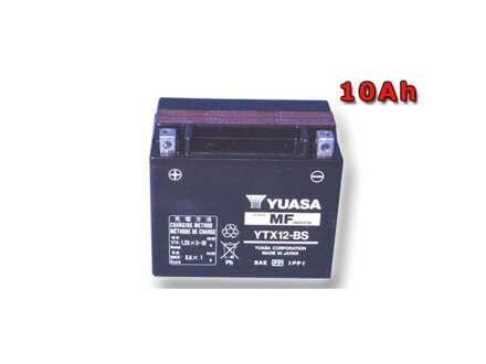 Motobaterie YUASA YTX12-BS, 12V, 10Ah
