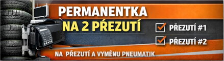 Permanentka na sezonní přezutí Kompletní přezutí kol – alu do 18" 2 přezutí
