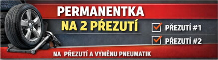Permanentka na sezonní přezutí Kompletní přezutí kol – plech. kola do 18" 2 přezutí
