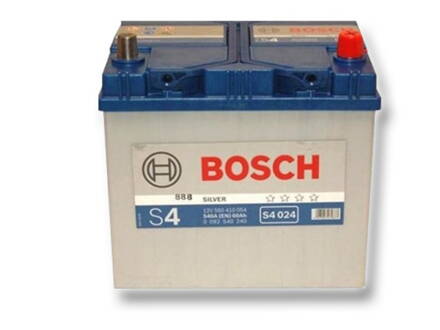 Autobaterie BOSCH S4 024, 60Ah, 12V (0 092 S40 240)