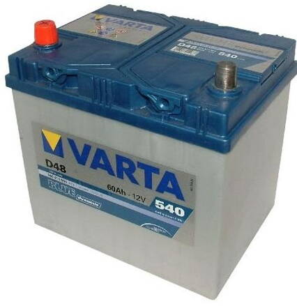 Autobaterie VARTA BLUE dynamic 60Ah 540A, D48, pol + vlevo Asia typ 12V