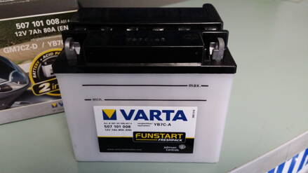 Motobaterie Varta 12V 7Ah GM7CZ-3D YB7C-A