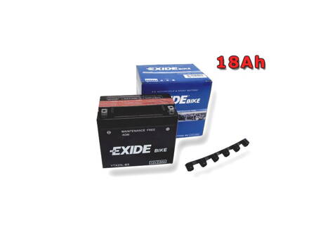 Motobaterie EXIDE BIKE Maintenance Free 18Ah, 12V, 260A, YTX20L-BS