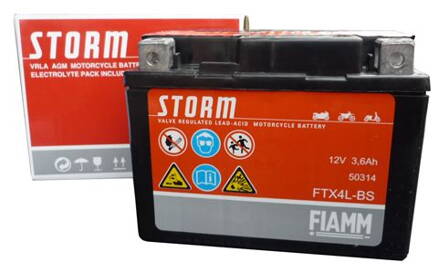 MOTOBATERIE FIAMM STORM STORM FTX4L-BS . 503 014 003 . 50314