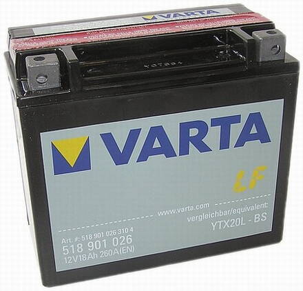 Motobaterie Varta 12V 18Ah YTX20L-BS