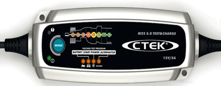 Nabíječka CTEK MXS 5.0 TEST&CHARGE, 12V, 5A, 1,2-110AH/160 AH