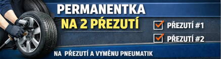 Permanentka na sezonní přezutí kompletní kola 2 přezutí